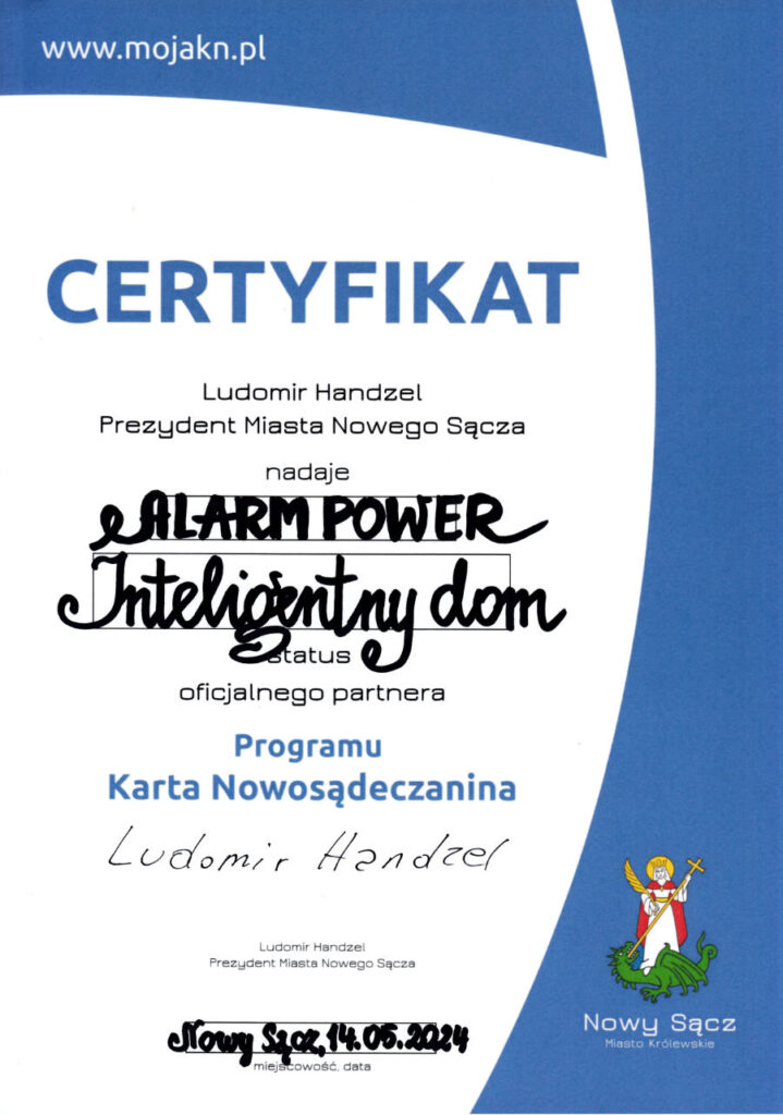 certyfikat