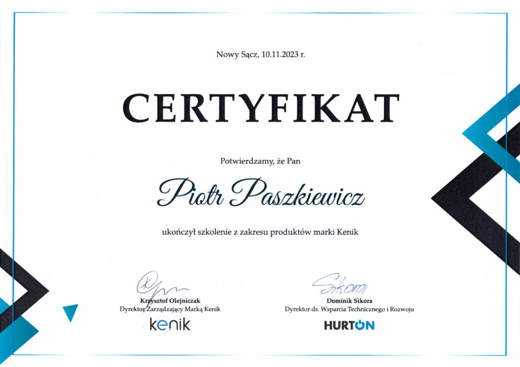 certyfikat